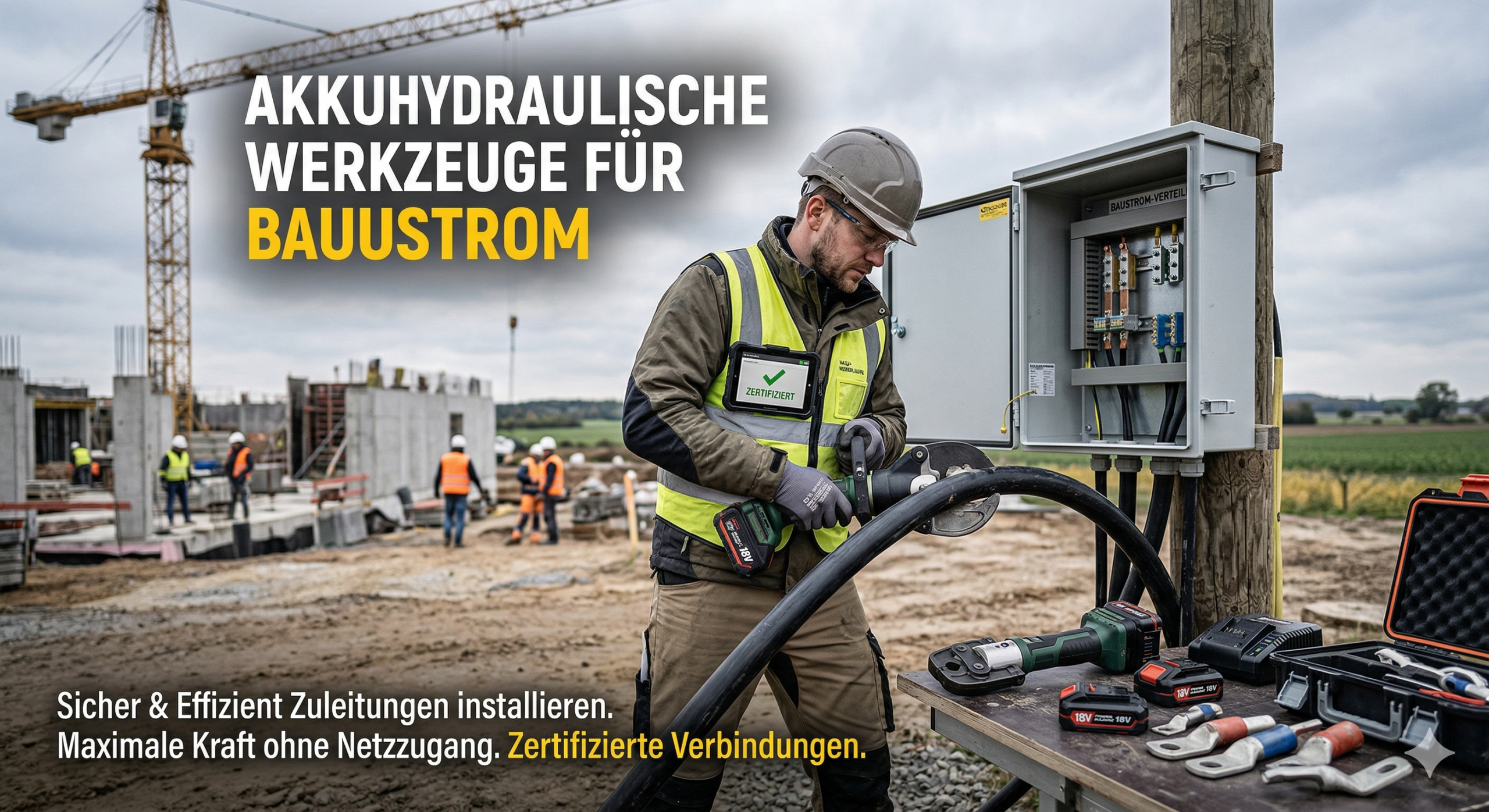 Akkuhydraulische Werkzeuge für Baustrom | Sicher & Effizient