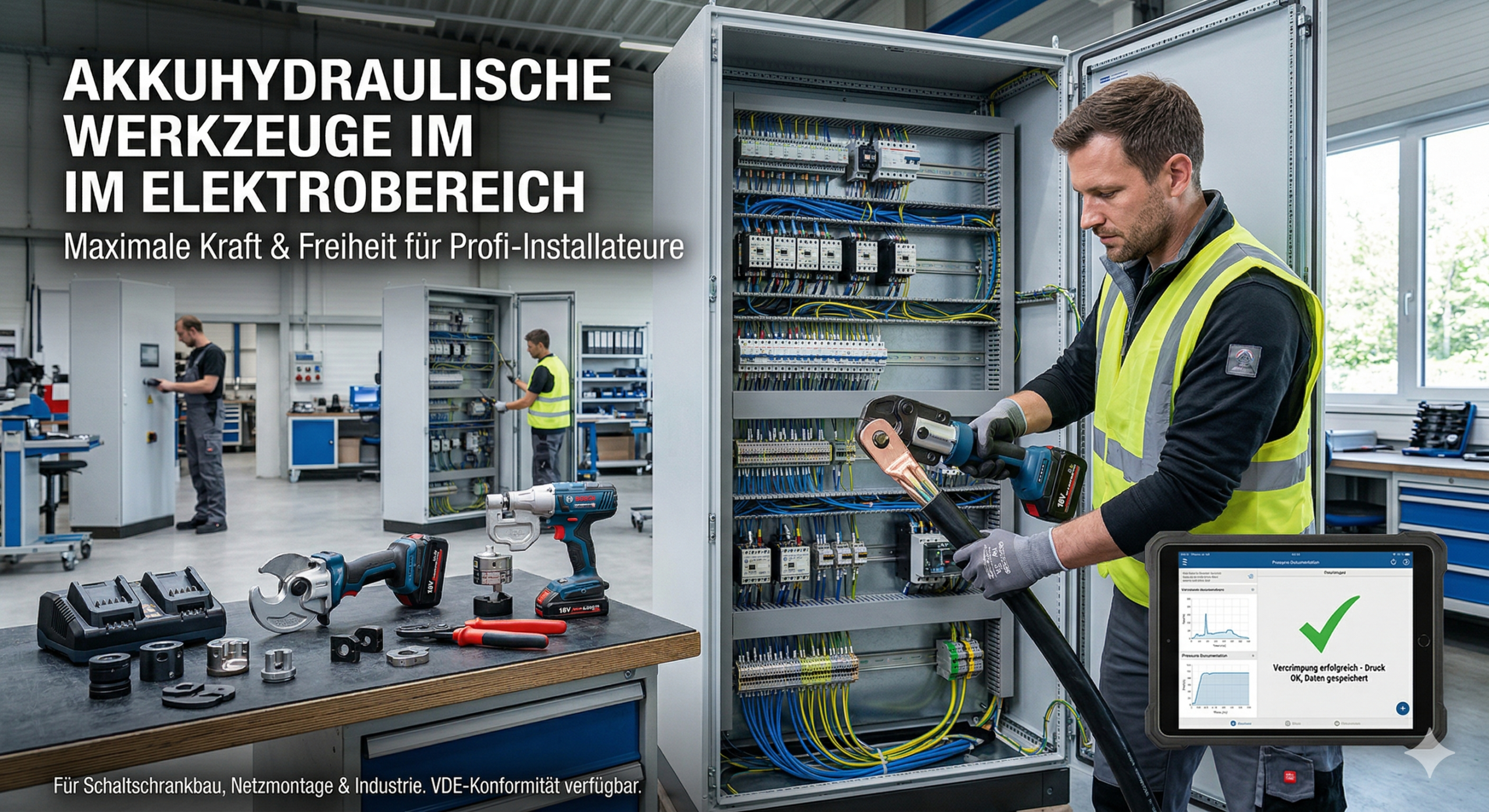 Akkuhydraulische Werkzeuge im Elektrobereich | Kraft & Präzision